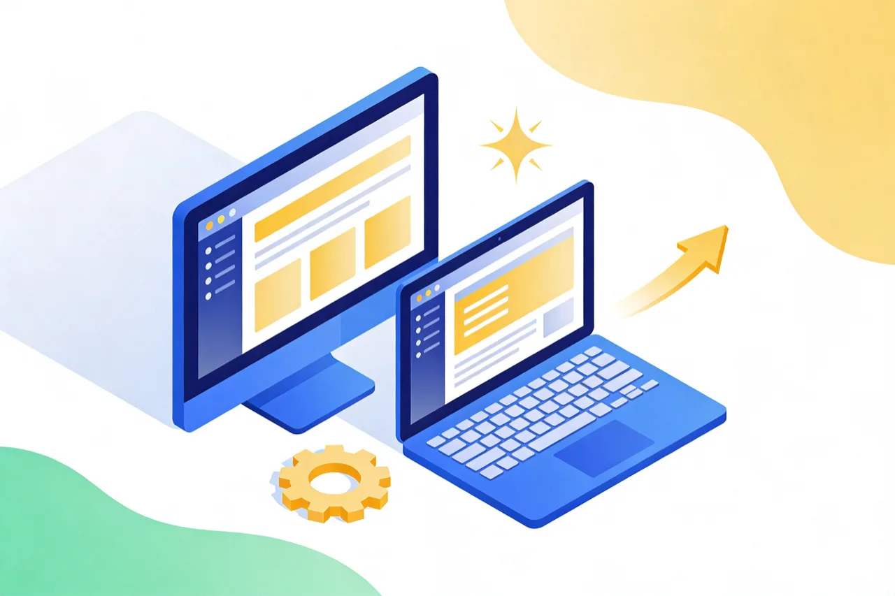 Computer und Laptop werden optimiert, schnell und sauber